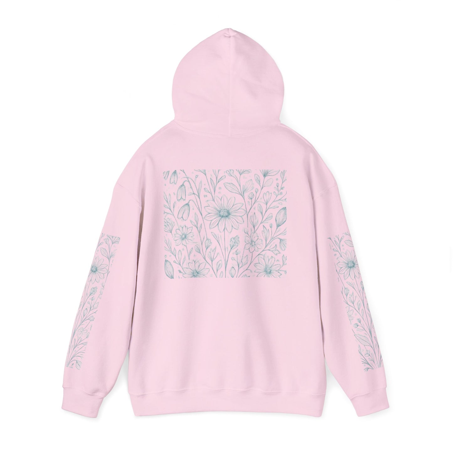 Floral Motif Unisex Hoodie - Cozy Gift, Casual Wear, Spring Fashion, Unique Design, Comfortable Sweatshirt