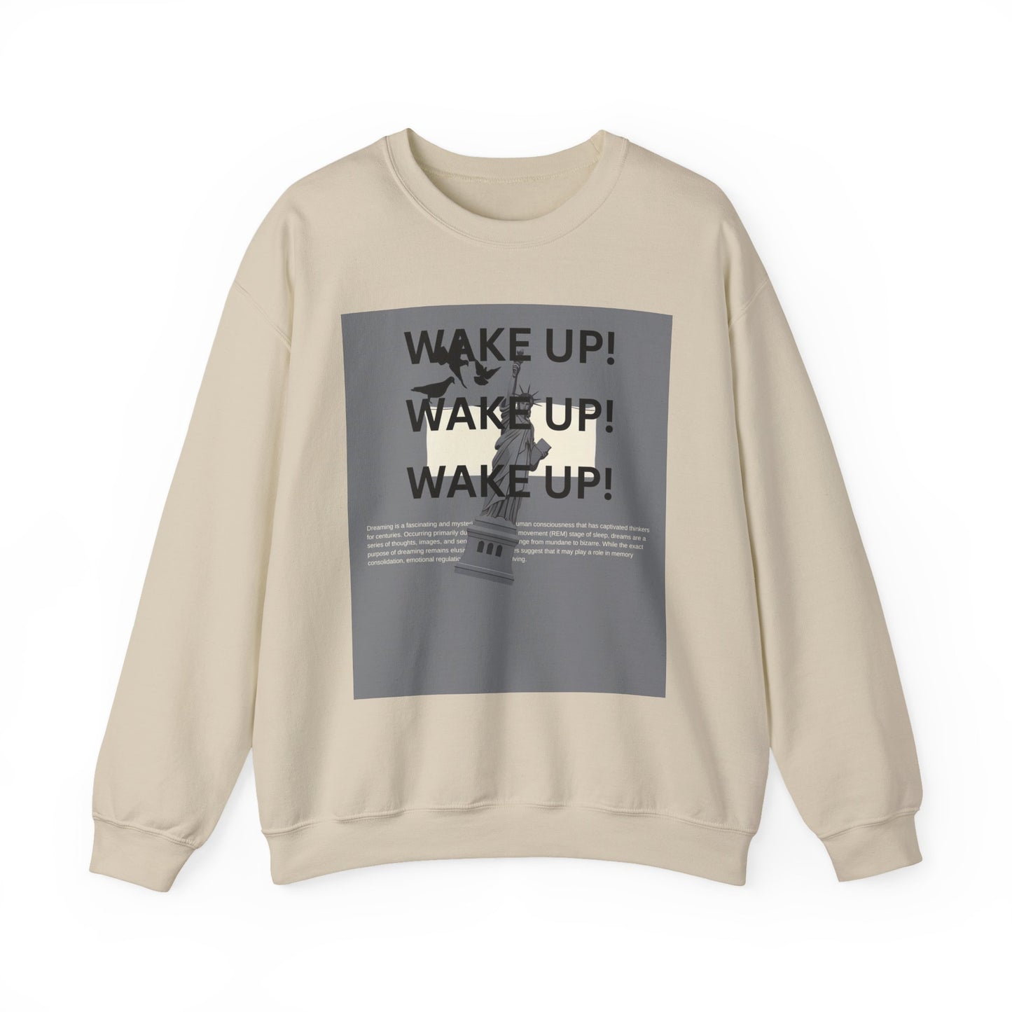 Wake Up! Unisex Heavy Blend Sweatshirt - Cozy Fashion, Motivational Gift, Daily Wear, Ideal for Fall/Winter