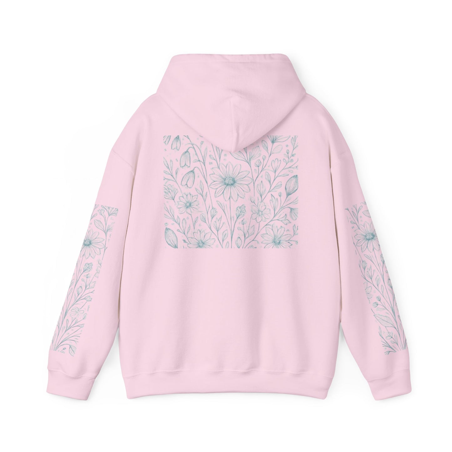 Floral Motif Unisex Hoodie - Cozy Gift, Casual Wear, Spring Fashion, Unique Design, Comfortable Sweatshirt